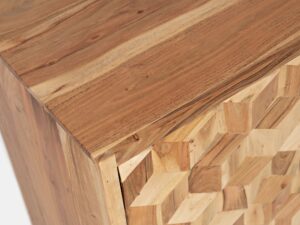 miniaturka Komoda akacjowa z intarsją w naturalnym stylu – Avola