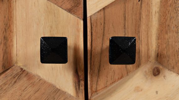 miniaturka Komoda akacjowa z intarsją w naturalnym stylu – Avola