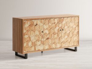 miniaturka Komoda akacjowa z intarsją w naturalnym stylu – Avola