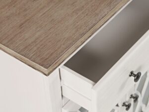 miniaturka Jasnokremowa Komoda Przeszklone Drzwi ze Szprosami – Avola