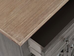 miniaturka Brązowoszara Komoda Przeszklone Drzwi Szprosy – Avola