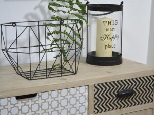 miniaturka Konsola retro z prostym blatem i metalowymi nogami – Loano