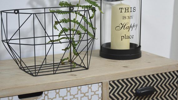 miniaturka Konsola retro z prostym blatem i metalowymi nogami – Loano