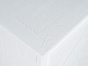 miniaturka Biała Komoda Intarsjowane Drzwi Złote Uchwyty – Avola