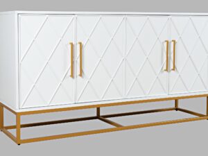 miniaturka Biała Komoda Glamour ze Złotymi Nogami – Avola