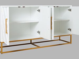 miniaturka Biała Komoda Glamour ze Złotymi Nogami – Avola