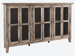 miniaturka Komoda Rustykalna Styl Przeszklone Drzwi – Avola