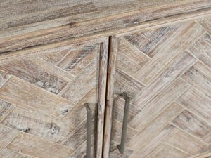 miniaturka Komoda Elegancka Naturalne Drewno Frezowane Elementy – Avola