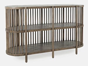 miniaturka Boho Komoda Owalna Jasnobrązowe Drewno Szczebelki – Avola