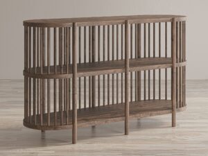 miniaturka Jasnobrązowa Komoda Boho Pionowe Szczebelki – Avola