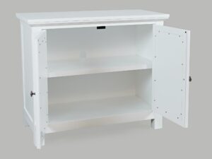 miniaturka Komoda Biała Lustrzane Drzwi Dekoracyjne Szprosy – Avola