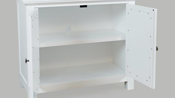 miniaturka Komoda Biała Lustrzane Drzwi Dekoracyjne Szprosy – Avola