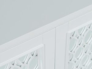 miniaturka Komoda Biała Lustrzane Drzwi Dekoracyjne Szprosy – Avola