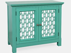 miniaturka Turkusowo-Zielona Komoda Lustrzane Drzwi Szprosy – Avola