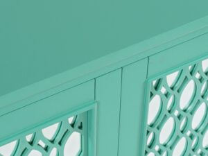 miniaturka Turkusowo-Zielona Komoda Lustrzane Drzwi Szprosy – Avola