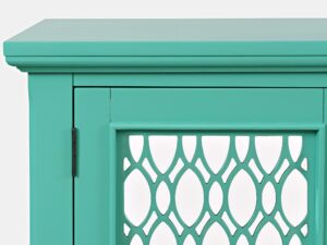 miniaturka Turkusowo-Zielona Komoda Lustrzane Drzwi Szprosy – Avola