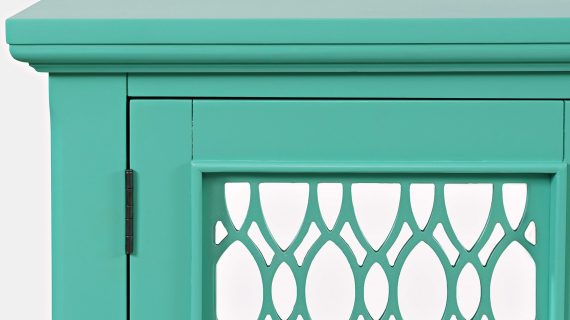 miniaturka Turkusowo-Zielona Komoda Lustrzane Drzwi Szprosy – Avola