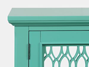 miniaturka Zielono-Turkusowa Komoda Drzwi Lustrzane Szprosy – Avola