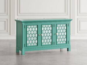 miniaturka Zielono-Turkusowa Komoda Drzwi Lustrzane Szprosy – Avola