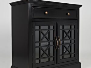 miniaturka Czarna komoda z czerwonym efektem vintage – Avola