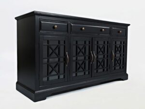 miniaturka Komoda retro czarna z czerwonymi akcentami – Avola