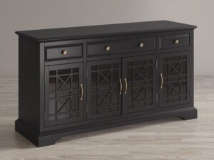 miniaturka Komoda retro czarna z czerwonymi akcentami – Avola