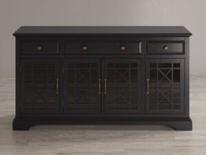 miniaturka Komoda retro czarna z czerwonymi akcentami – Avola