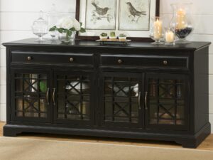 miniaturka Czarna Komoda z Czerwonymi Przetarciami Charakterystycznymi – Avola