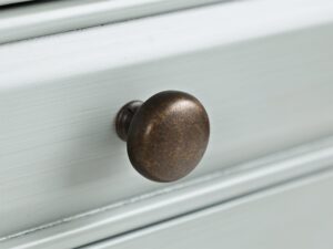 miniaturka Szaromiętowa Szafka Nocna Przeszklone Drzwi USB – Avola