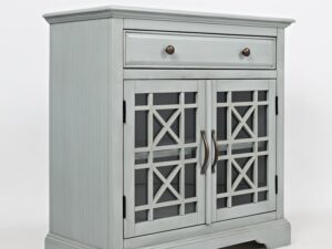 miniaturka Komoda szaromiętowa z detalami naturalnego drewna – Avola