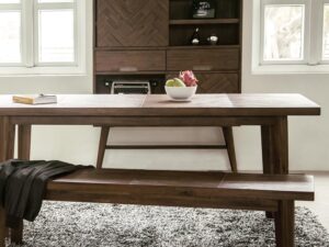 miniaturka Retro Komoda Szczotkowane Drewno Mosiężne Uchwyty – Willowbrook