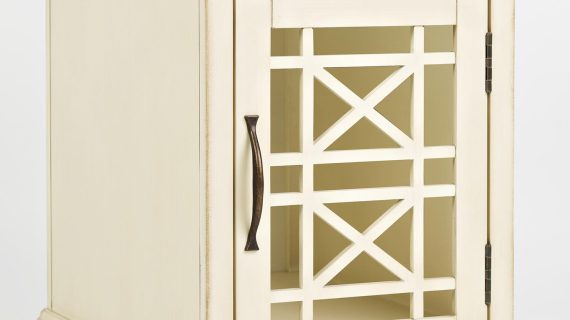 miniaturka Nocna Szafka z Szprosami Przeszklone Drzwi – Avola