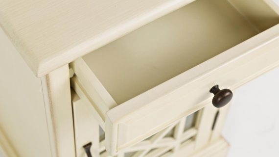 miniaturka Nocna Szafka z Szprosami Przeszklone Drzwi – Avola