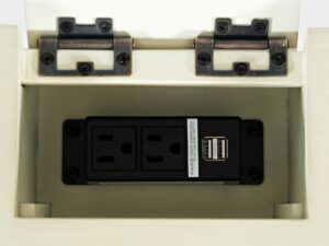 miniaturka Zestaw Biurko Krzesło Kremowy USB – Avola