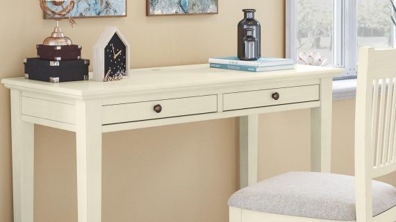 miniaturka Zestaw Biurko Krzesło Kremowy USB – Avola