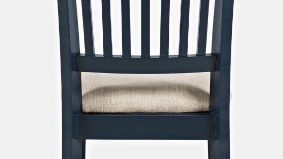 miniaturka Ciemnogranatowe Krzesło Tapicerowane Kremowe Siedzisko – Avola