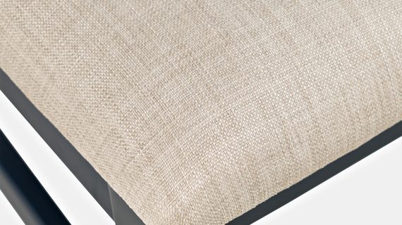 miniaturka Ciemnogranatowe Krzesło Tapicerowane Kremowe Siedzisko – Avola