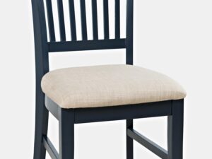 miniaturka Ciemnogranatowe Krzesło Tapicerowane Kremowe Siedzisko – Avola