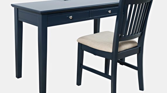 miniaturka Ciemnogranatowe Krzesło Tapicerowane Kremowe Siedzisko – Avola