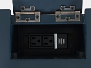 miniaturka Zestaw Biurko Krzesło Ciemnogranatowy USB – Avola