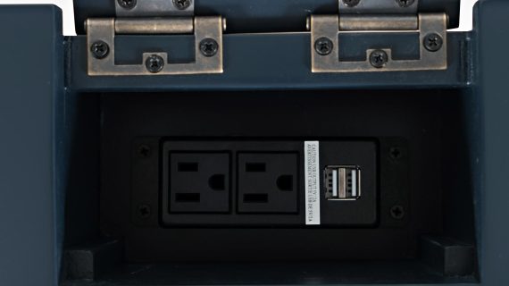 miniaturka Zestaw Biurko Krzesło Ciemnogranatowy USB – Avola