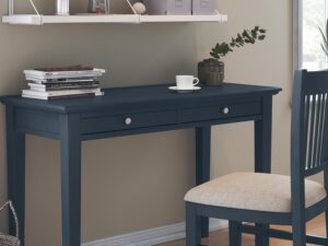 miniaturka Ciemnogranatowe Krzesło Tapicerowane Kremowe Siedzisko – Avola