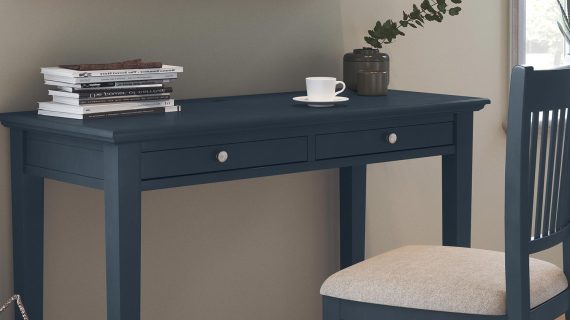 miniaturka Zestaw Biurko Krzesło Ciemnogranatowy USB – Avola