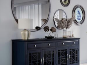 miniaturka Ciemnografitowa Komoda z Subtelnymi Akcentami – Avola