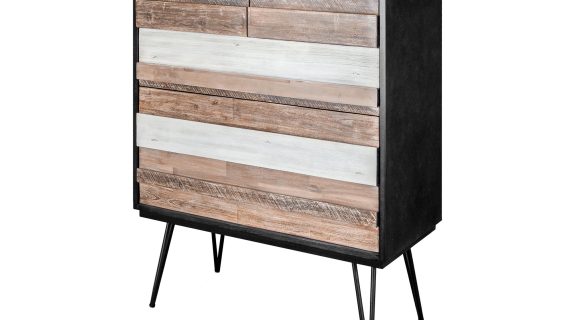 Komoda retro z trójwymiarowymi frontami z akacji – Mondo