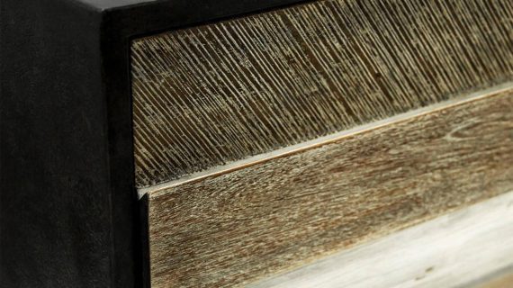 miniaturka Komoda retro z trójwymiarowymi frontami z akacji – Mondo