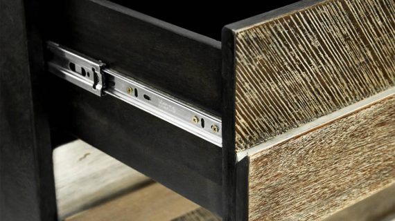 miniaturka Komoda retro z trójwymiarowymi frontami z akacji – Mondo