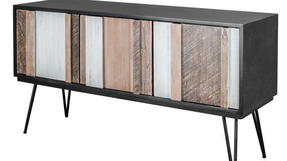 Drewniana komoda retro z 3D frontami z akacji – Mondo