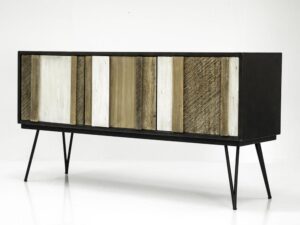 miniaturka Drewniana komoda retro z 3D frontami z akacji – Mondo