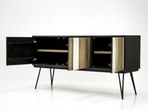 miniaturka Drewniana komoda retro z 3D frontami z akacji – Mondo